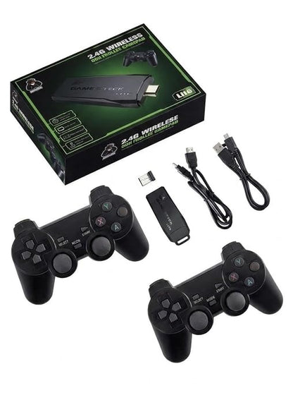 Game Stick Lite 4K HDMI Retro Game Console with 20,000+ Classic Games, 2.4GHz Wireless Controllers, 9 Built-in Emulators, Plug & Play TV Gaming System, Supports PS1, GBA, NES, SNES, SEGA & Arcade Games